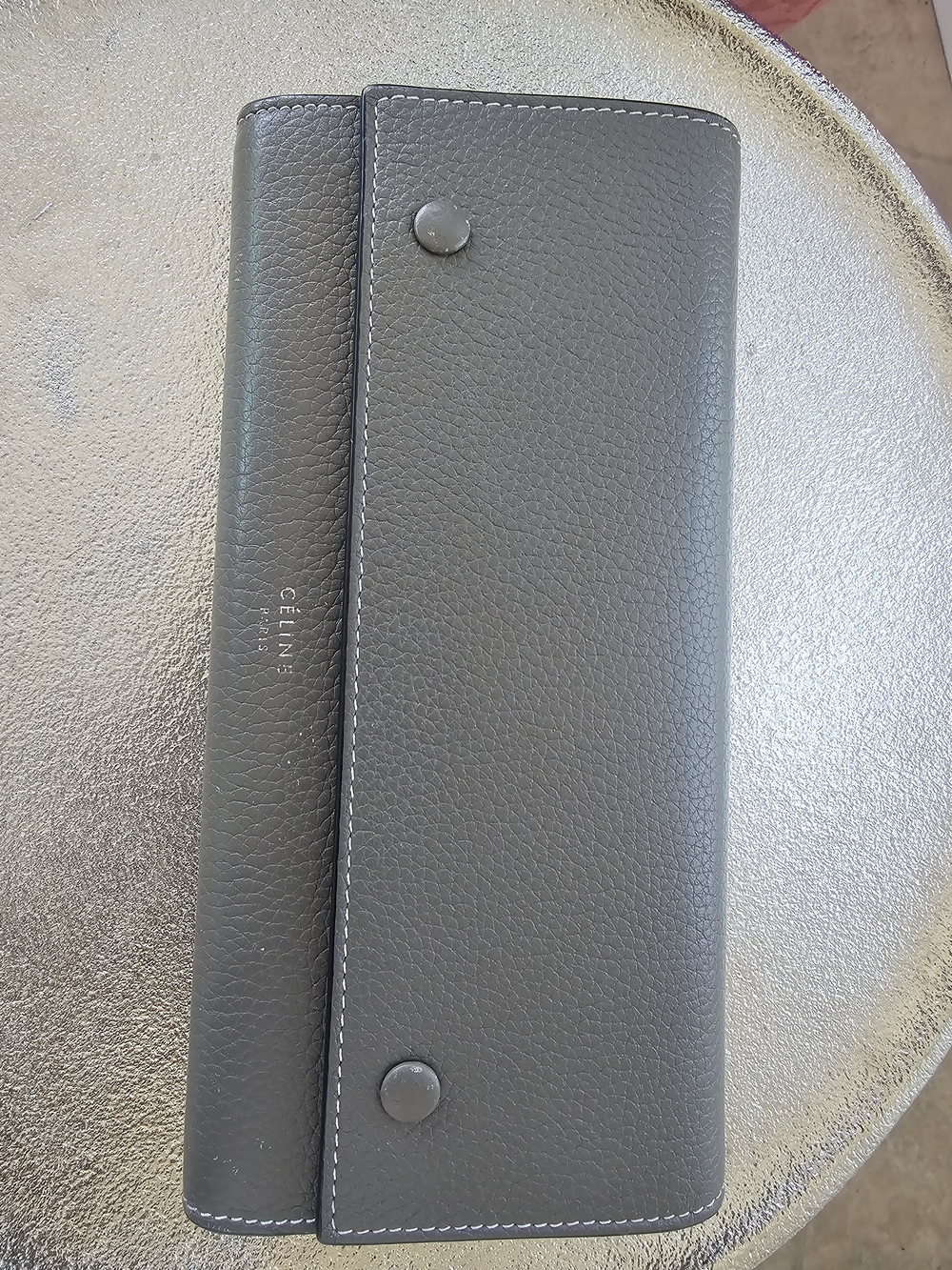 Celine Gray Leather Continental Wallet - Picture 3 of 10